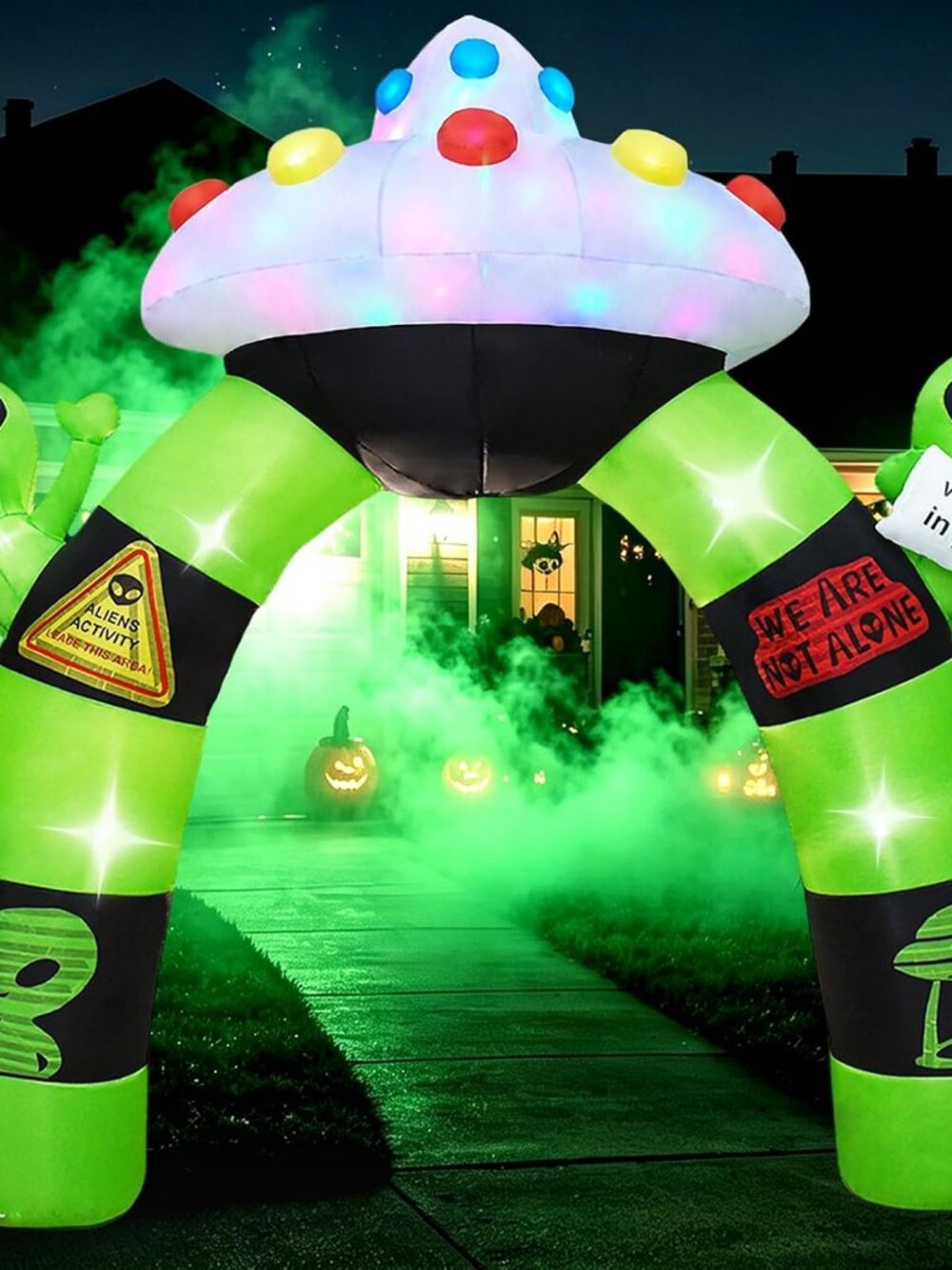 10 FT Alien Halloween Inflatable Archway with LEDs for Outdoor Yard Decor